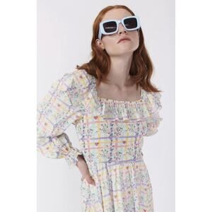 Olivia Rubin Ianthe Trellis Floral Heart Spring Smocked Dress Size 6